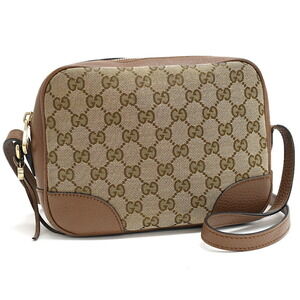 Gucci Shoulder Bag Crossbody Brown GG Canvas Leather